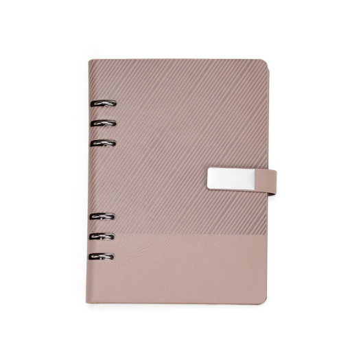 Caderno fichário couro sintético promocional