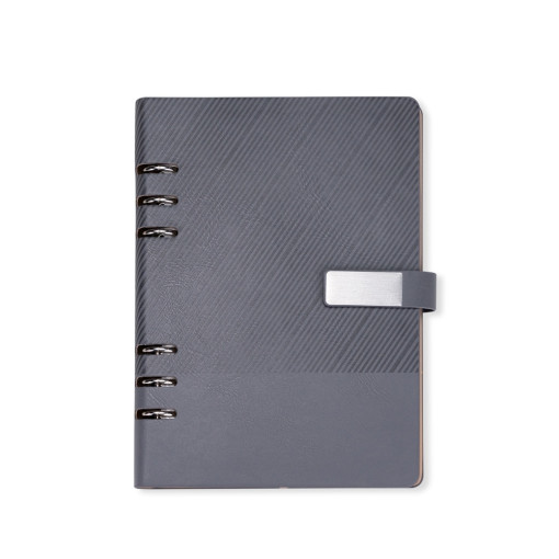 Caderno fichário couro sintético promocional
