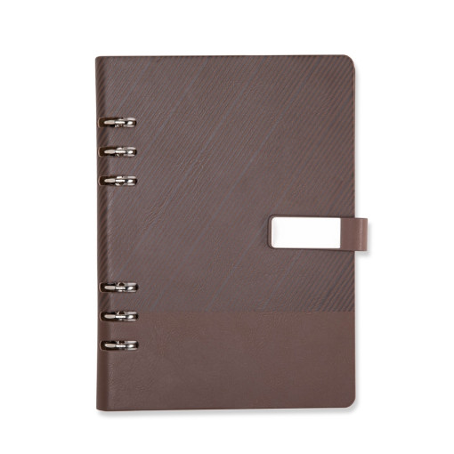 Caderno fichário couro sintético promocional