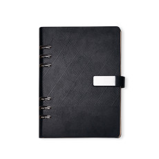 Caderno fichário couro sintético promocional
