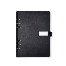 Caderno fichário couro sintético promocional
