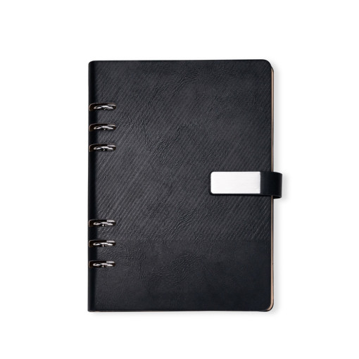 Caderno fichário couro sintético promocional
