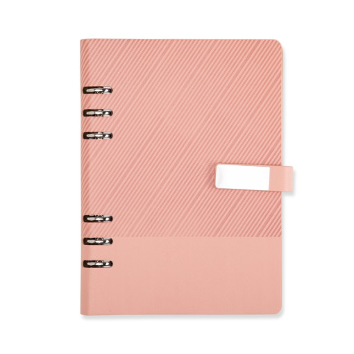 Caderno fichário couro sintético promocional