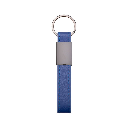Chaveiro metal com couro sintético personalizado