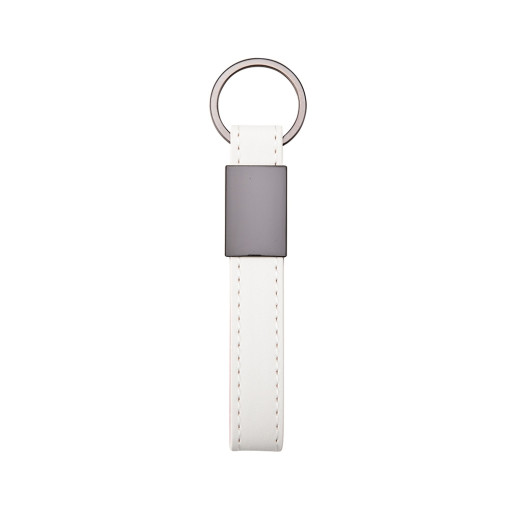 Chaveiro metal com couro sintético personalizado