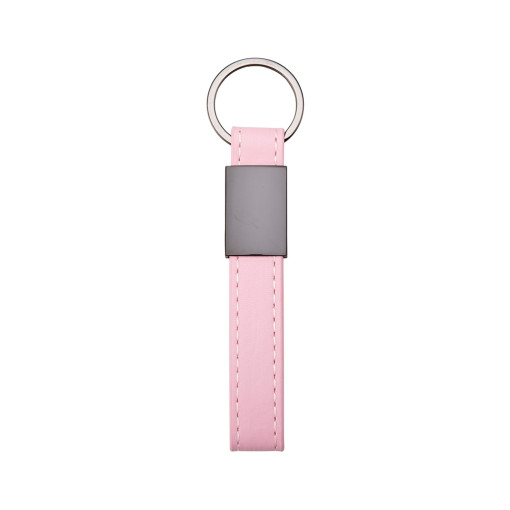Chaveiro metal com couro sintético personalizado