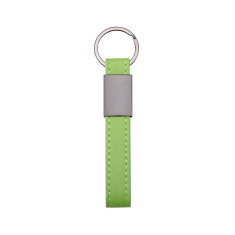 Chaveiro metal com couro sintético personalizado