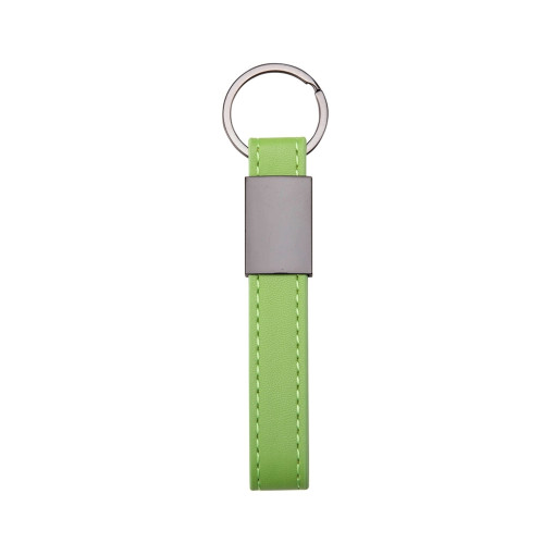 Chaveiro metal com couro sintético personalizado