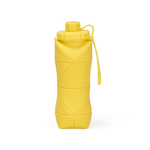Garrafa dobrável silicone 600ml com logotipo